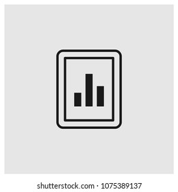 Web analytics sign icon in trendy flat style isolated on grey background, data symbol vector illustration for web