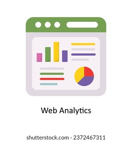 Web Analytics vector Flat Icon Design illustration. Symbol on White background EPS 10 File 