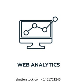 Web Analytics vector icon illustration. Creative sign from advertising icons collection. Filled flat Web Analytics icon for computer and mobile. Symbol, logo vector graphics.