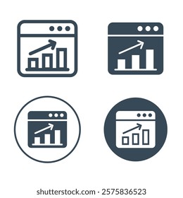 Web Analyzing Icons - Multi Series stock illustration