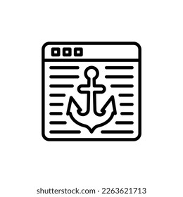 Web Anchor icon in vector. Logotype