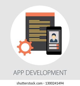 web and app development programming, coding, programming languages, flat illustration concept 