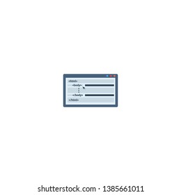 Web and app development programming, coding, programming languages, flat illustration concept. 