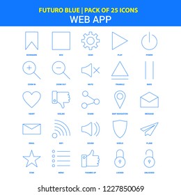 Web App Icons - Futuro Blue 25 Icon pack