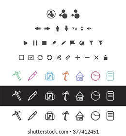 Web App Icons. User Interface symbols. Vector