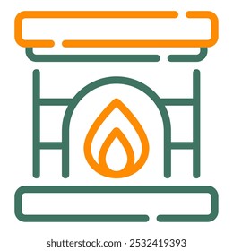 para web, app, infográfico, etcÍcone Fireplace