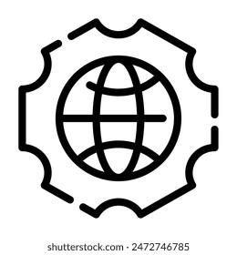 for web, app, infographic, etcGlobe and Gears icon