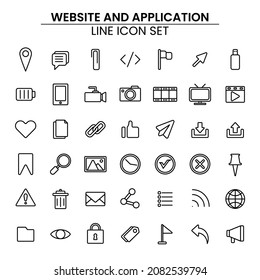 Web and App Line Icon Set