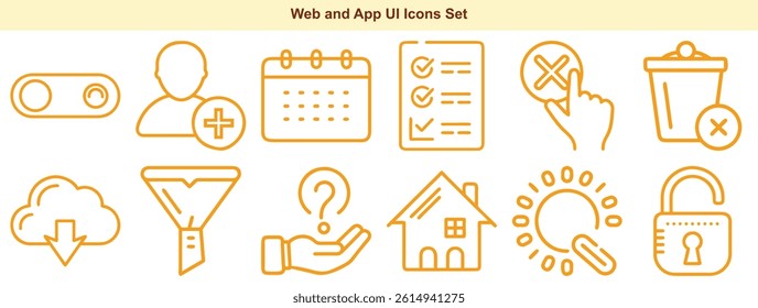 Web App UI Icons Set
