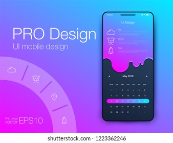 Web Application Data Infographic UI UX. Vector illustration