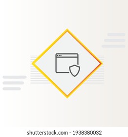 Web Application Firewall Icon Isolated White Background