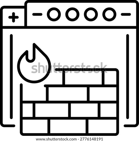 Web Application Firewall Illustration vector Icon Design