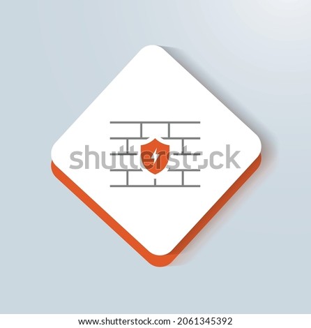 Web Application Firewall (WAF) icon vector design