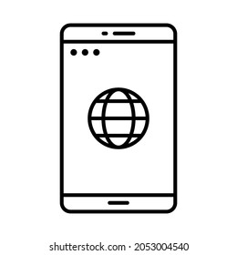 web application line icon vector design, editable stroke line icon