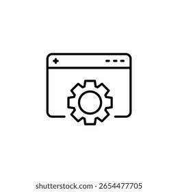 Web Application Settings With Cogwheel On Transparent Layer Design