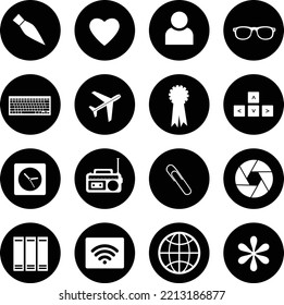 Web Applications Icons Clip arts Set 2 (Editable file) - Vector Illustration