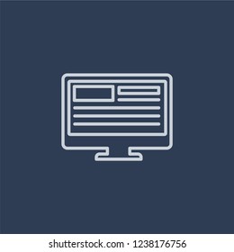 Web APPS icon. Trendy flat vector line Web APPS icon on dark blue background from Technology collection. 