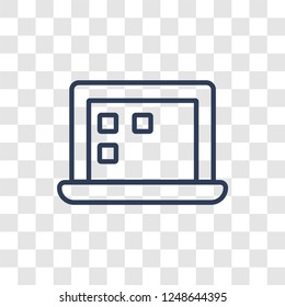 Web APPS icon. Trendy linear Web APPS logo concept on transparent background from Technology collection