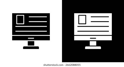 Silhueta isolada do ícone dos aplicativos Web no fundo branco. Ilustração vetorial.