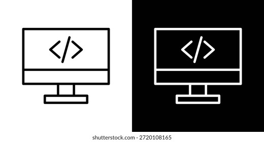 Web appsS icon symbol outline style. Editable icon in EPS10