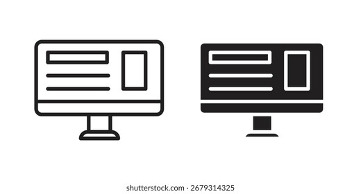 Diseño de Vector de iconos de aplicaciones de Web, perfecto para diseños de ui de Sitio web