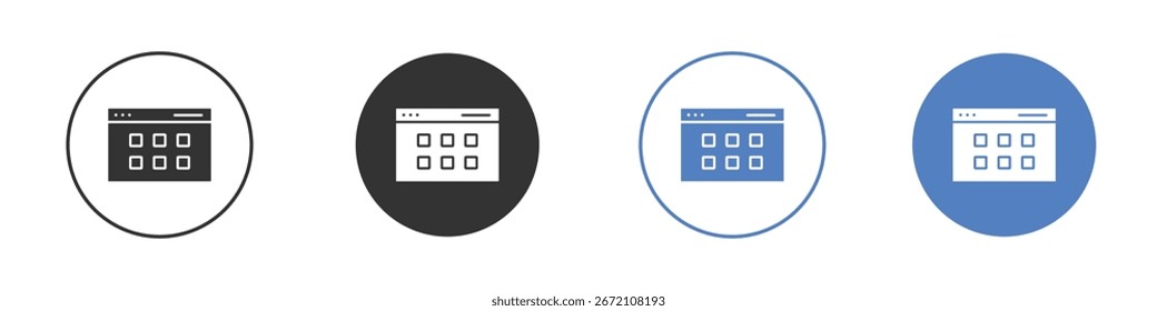 Icono de appsS de Web. Ilustración vectorial, diseño plano.