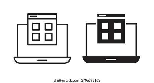 Web appsS icon vector illustration. Flat design. Graphic design vector symbols.