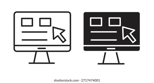 Web appsS iconos. Píxel perfecto. Icono de contorno de Vector. Concepto de logotipo plano.