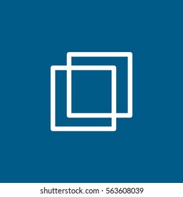 Web Arrow Cascade Flat Icon On Blue Background