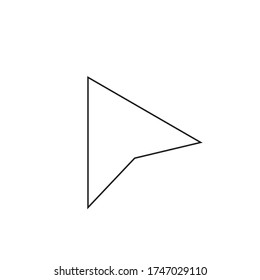 Web Arrow Cursor Icon Vector on White Background. Computer Mouse Pointer Symbol