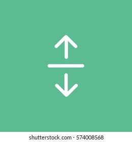 Web Arrow Up Down Flat Icon On Green Background