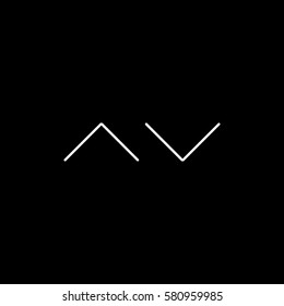 Web Arrow Up Down Line Icon On Black Background