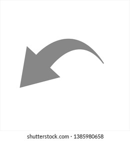 Web Arrow Down Red Flat Icon On White Background. Eps 10