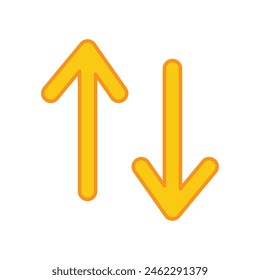 web arrow up and down sign. flat style design. Up and down arrows icon vector, filled flat sign, solid pictogram isolated on white. Exchange symbol. Vector illustration. Eps file 57.