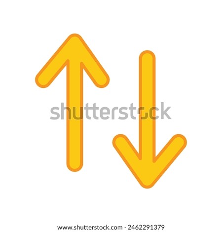 web arrow up and down sign. flat style design. Up and down arrows icon vector, filled flat sign, solid pictogram isolated on white. Exchange symbol. Vector illustration. Eps file 57.