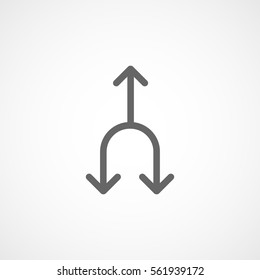 Web Arrow Flat Icon On White Background