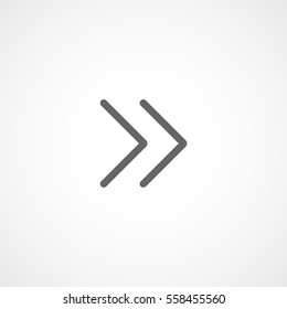 Web Arrow Forward Flat Icon On White Background