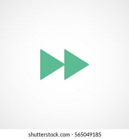 Web Arrow Forward Right Green Flat Icon On White Background