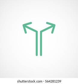 Web Arrow Full Screen Green Flat Icon On White Background