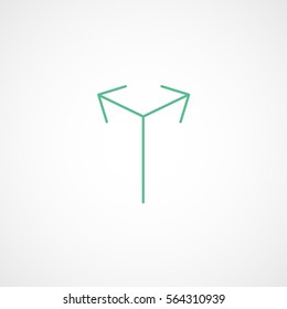 Web Arrow Full Screen Green Line Icon On White Background
