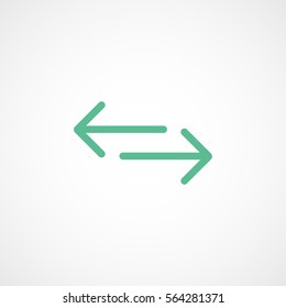 Web Arrow Green Flat Icon On White Background
