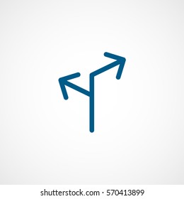 Web Arrow Left Right Blue Flat Icon On White Background