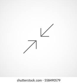 Web Arrow Line Icon On White Background
