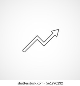 Web Arrow Line Icon On White Background
