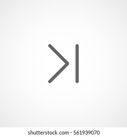Web Arrow Play Forward Flat Icon On White Background