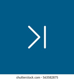 Web Arrow Play Forward Flat Icon On Blue Background