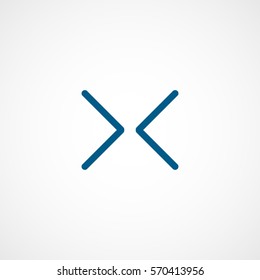 Web Arrow Right Left Blue Flat Icon On White Background