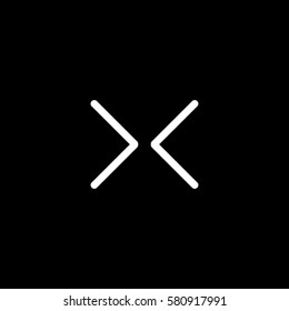 Web Arrow Right Left Flat Icon On Black Background