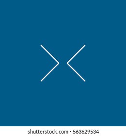 Web Arrow Right Left Line Icon On Blue Background