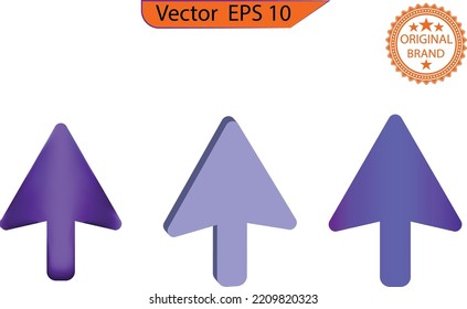 Web arrow set. Transparent background. Vector illustrattion